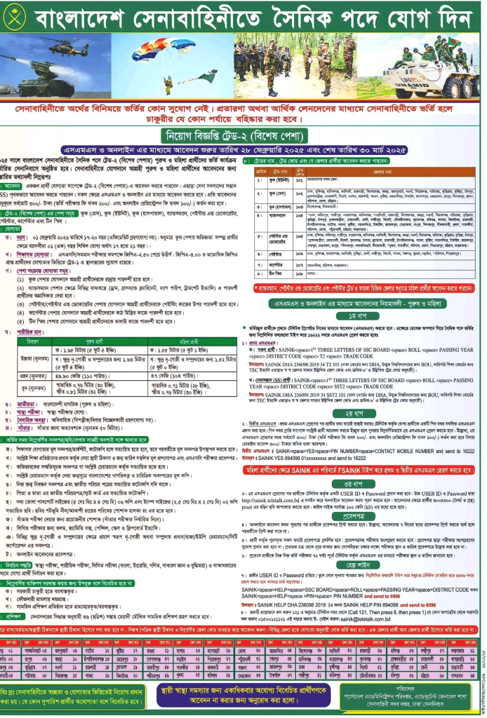 Sainik Job Circular 2025 Image